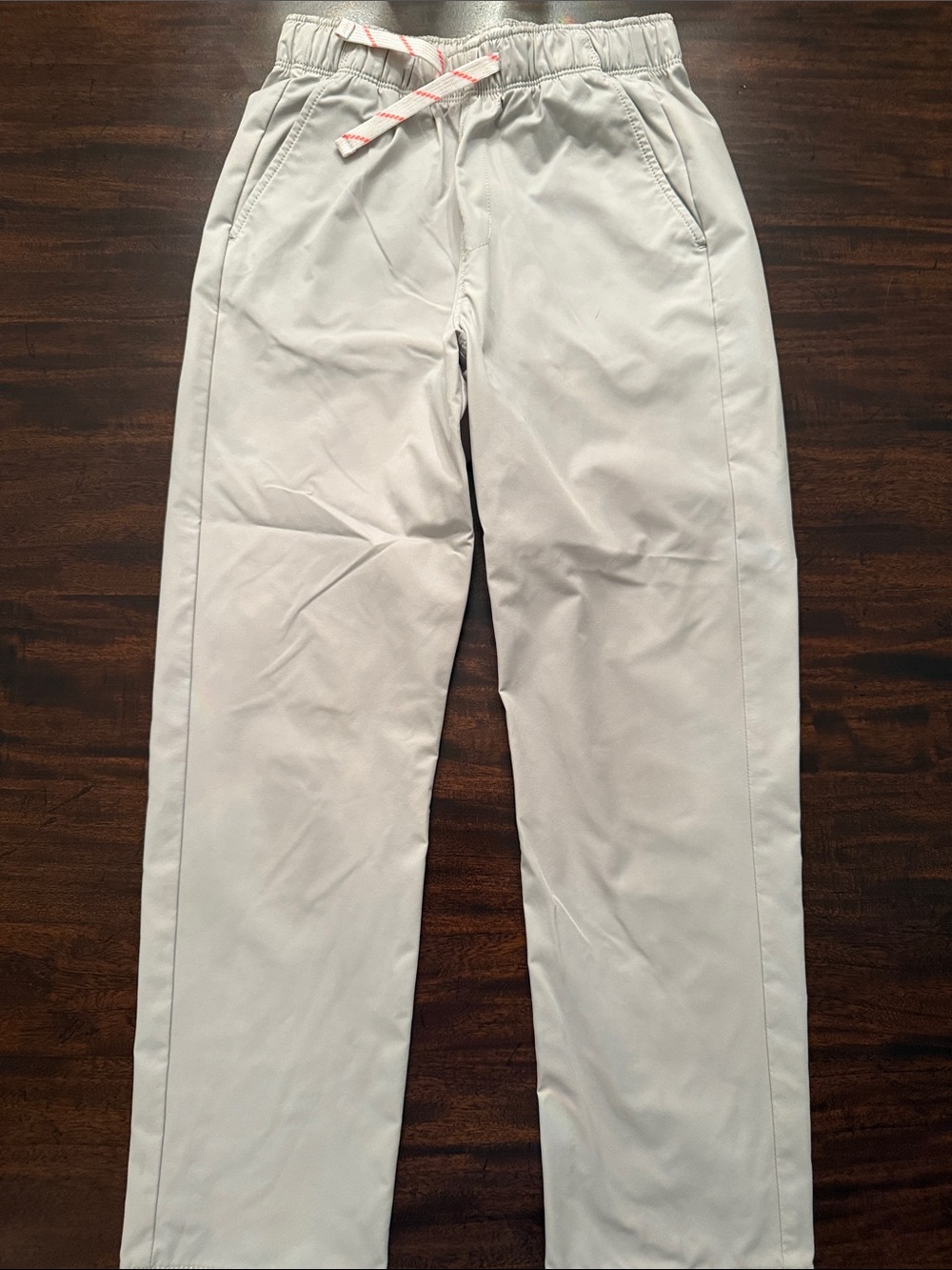 Crewcuts Light Gray Elastic-Waist Drawstring Pants